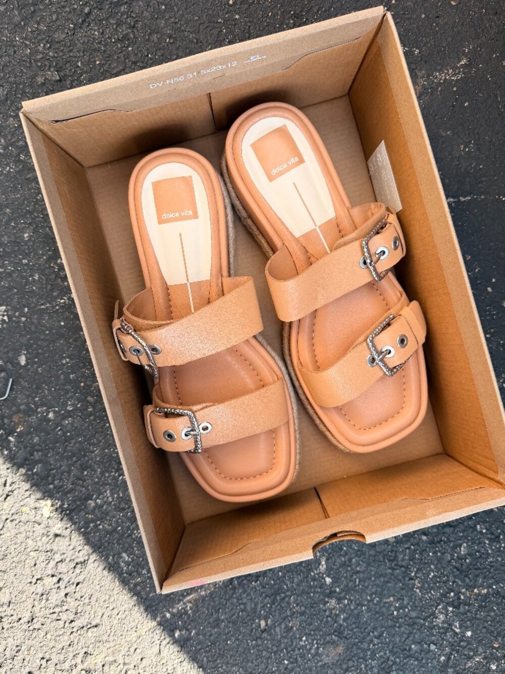 New Dolce Vita Canyon Sandals Tan Leather Women's Size 8.5
